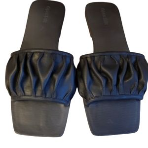 Open Edit Black Slide Sandal